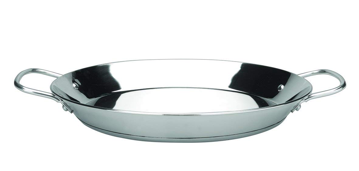 IBILI Premier Paella Pan, 36 cm, Stainless Steel, 7 Servings, Suitable for Induction Hobs
