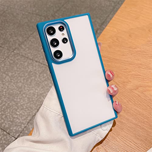 Coque Samsung S22 Ultra antichoc avec anneau métal et dos translucide mat
