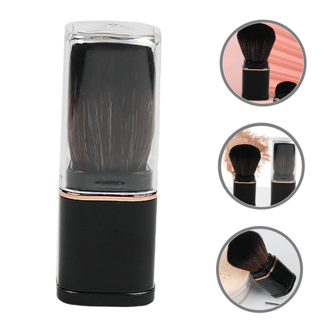 SOESFOUFU Makeup Powder Brush Travel Size Retractable Blush Brush Portable Makeup Kit Multifunctional Set