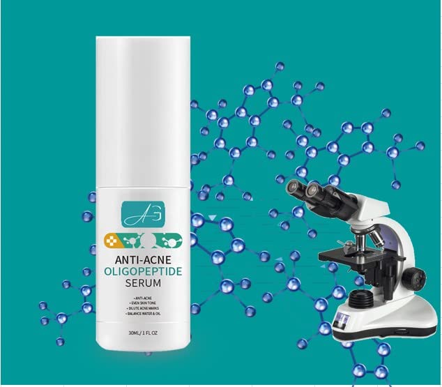 Miniatura 6 de Suero de oligopéptido anti-acné para reparación de barrera de piel de cuidado facial. Tratamiento para aclarar marcas y hoyos, estimulando la
