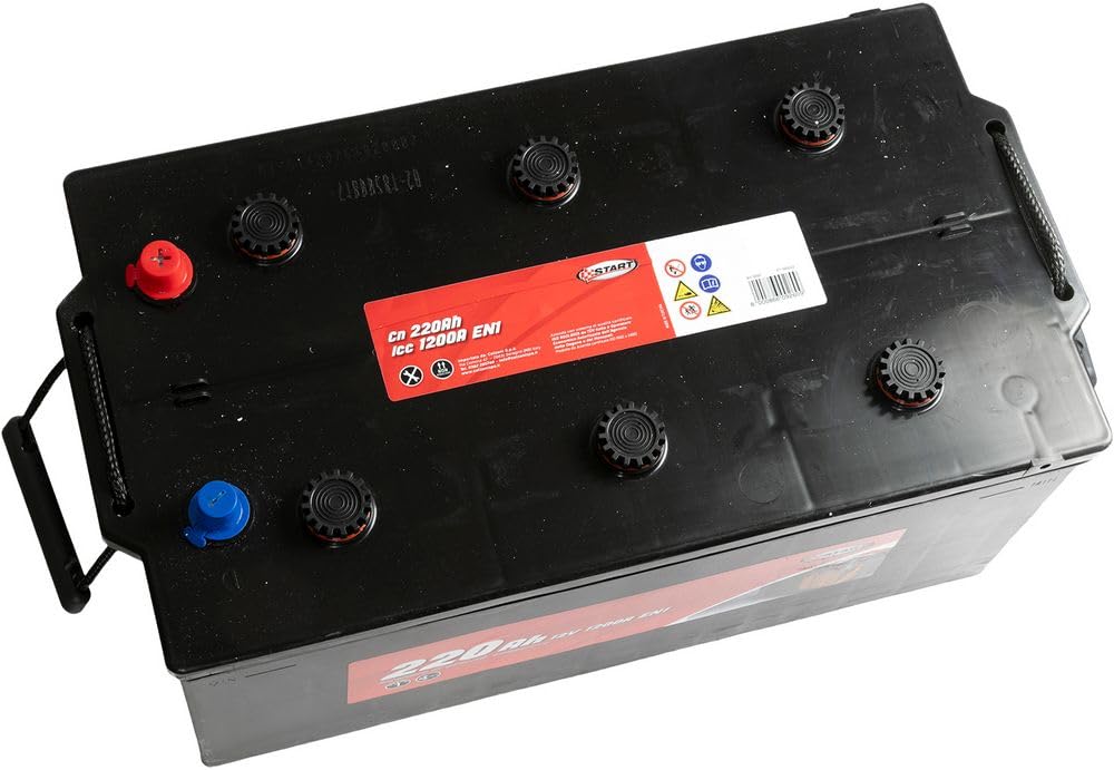 Start 225Ah 12V 1050A lewy akumulator do ciężarówki z dodatnim biegunem