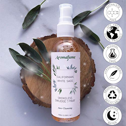 Palo Santo Protection Wellness Natural Mist 100Ml & White Sage Smudge 100Ml Natural Mist - Clean, Non Toxic Alternative To Burning Smudge, Incense And Woods! #TOP3