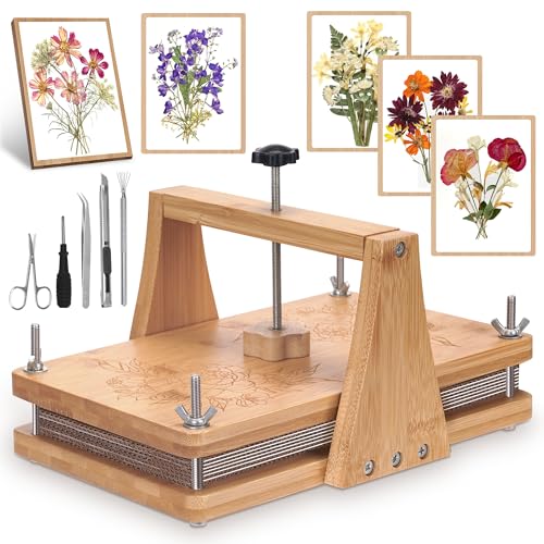 AIOWZZY Large Wooden Flower Press Kit 11' x 8' Multi-Layer Plant Press for Dried Flowers Plant Preservation for DIY Arts Dried Flowers Craft Tool