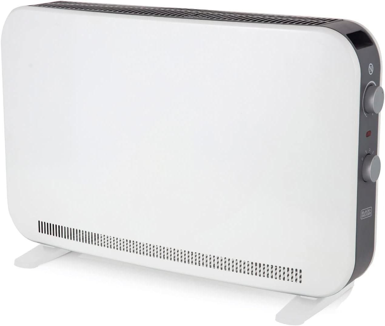 BLACK+DECKER 2.2KW Portable Convector Heater, Anti-Frost Protection, White Heat Output 2200W, BXCV41001GB