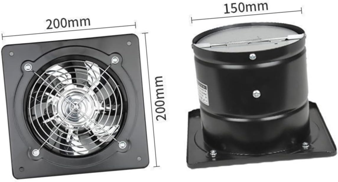 TEHAUX 40w Exhaust Fan for Bathroom and Laundry Room Wall-mounted Ventilation Fan Low Noise High Efficiency Easy Installation Suitable for Kitchens Showers and Toilets Black