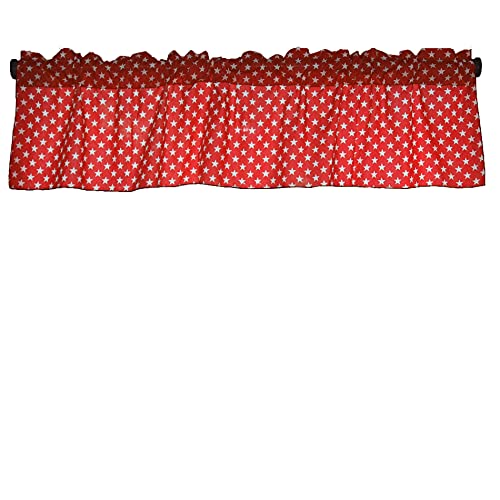 Zen Creative Designs Patriotic Stars Cotton Window Valance Home Décor Bedroom Nursery Kitchen Window (58