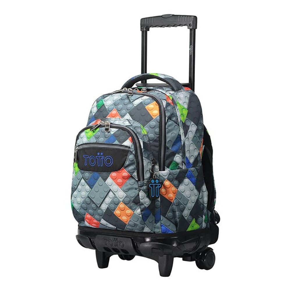 TOTTO MOCHILA ESCOLAR RUEDAS BLOQUES