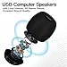 YYV PC Lautsprecher, Wired Computer Lautsprecher für Desktop/Laptop/Notebook, Mini USB PC Lautsprecher mit Stereo-Sound und Enhanced Bass, 3D Breitband Lautsprecher, Plug and Play