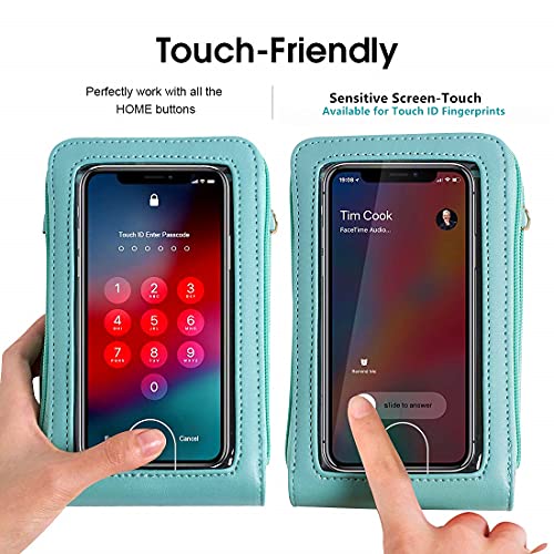 Image of Crossbody Cellphone Purse Women Touch Screen Bag RFID Blocking Wallet Handbag Shoulder Strap