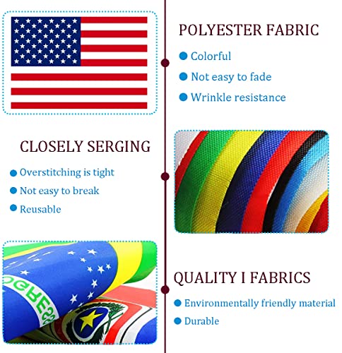 International String Bunting Banner - 10M World Flags with 32 Countries for Commonwealth Games, Olympics and Parties in Gardens and Bars