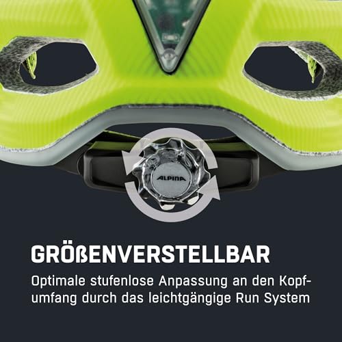 Alpina Carapax JR. Flash - Beleuchteter, Leichter und Sicherer LED Fahrradhelm Mit Fliegennetz Für...