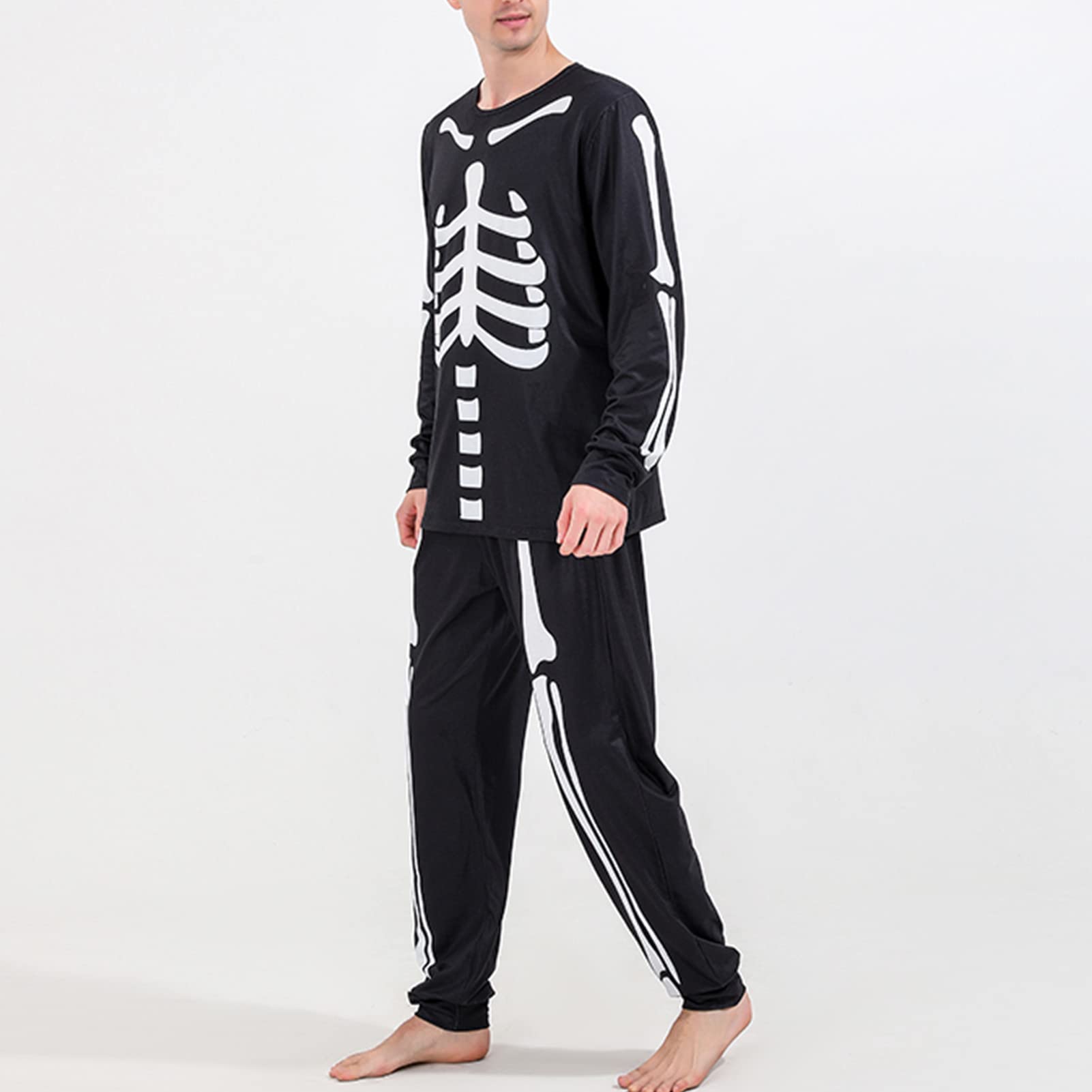Amazon.co.jp: TUUWAI ハロウィンパジャマセット 長袖 スケルトン