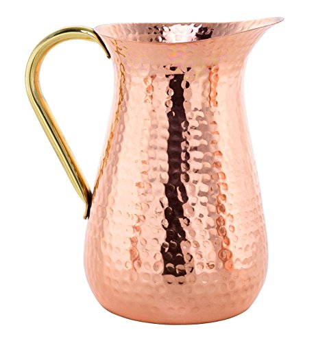 Handmade Copper Jug, Pure Copper Pitcher, 100% Copper-1.5 Liters