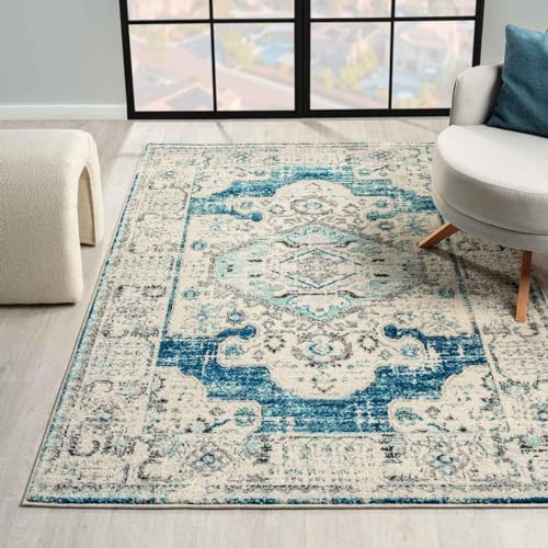 LUXE WEAVERS Oriental Medallion Indoor Area Rug,...