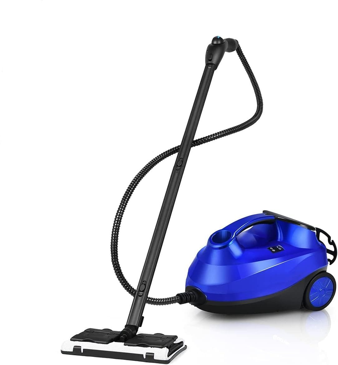 RELAX4LIFE Vaporeta Limpieza Hogar 2000W con Depósito 1,5L, Limpiador a Vapor con 19 Accesorios, Caldera de Alta Presión 4 Bar, Temperatura hasta 108°C y Cable de Alimentación 3,7M (Azul)