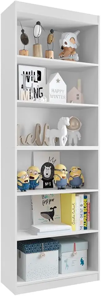 Organizador Livreiro Para Sala Escritório Gold Branco