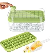 EYSOO Ice Cube Tray 64 Grids Ice Tray with Lid Easy-release Ice Cube Molds Ice Cube Trays for Fre...