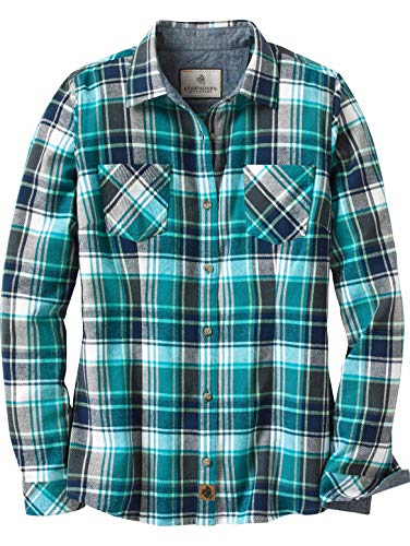 Legendary Whitetails Women's Cottage Escape Flannels Turquoise Plaid X-Small