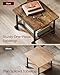 VASAGLE Printer Stand with Locking Wheels, 2-Tier Shelf, Industrial Under Desk Heavy-Duty Mobile Cart for Home Office, Rustic Brown and Black UOPS002B01