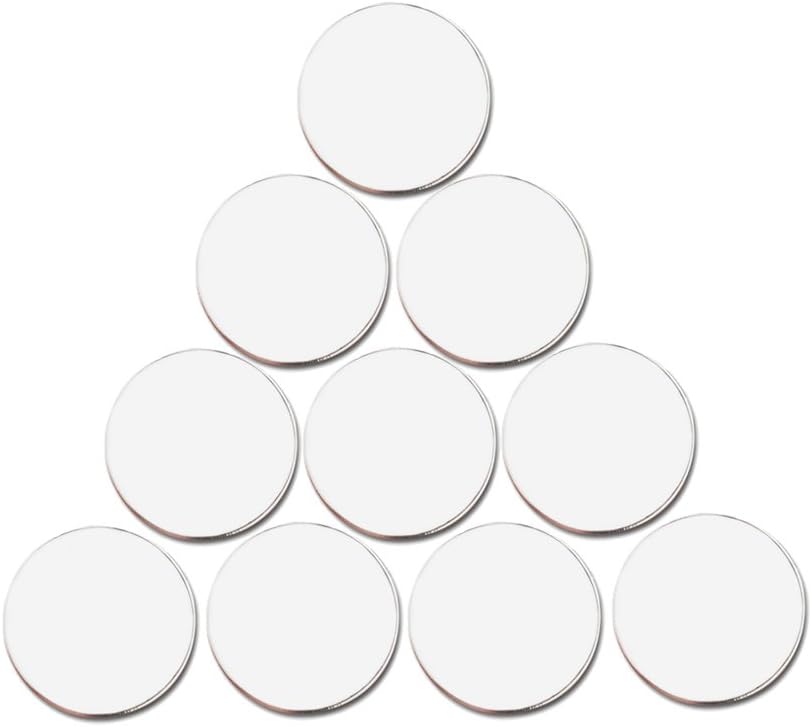 Blank Golf Ball Marker in 24mm, Suit for Custom Printing, Pack of 10 (White)