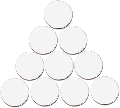 Blank Golf Ball Marker in 24mm, Suit for Custom Printing, Pack of 10 White