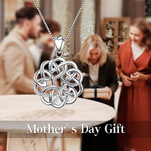 EVER FAITH 925 Sterling Silver Infinity Love Celtic Knot Pendant Necklace Birthday/Mothers Day/Valentines/Christmas Jewelry Gift for Friend Sister Mother3