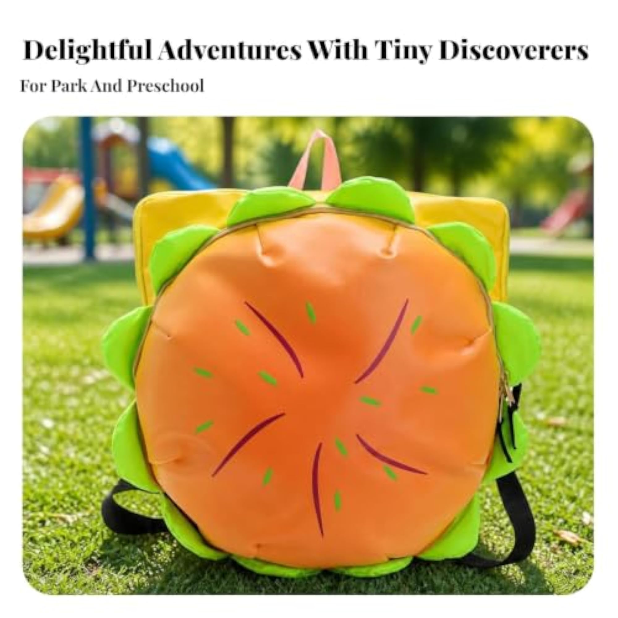 Novelty Burger Backpack, Soft PU Leather for Kids