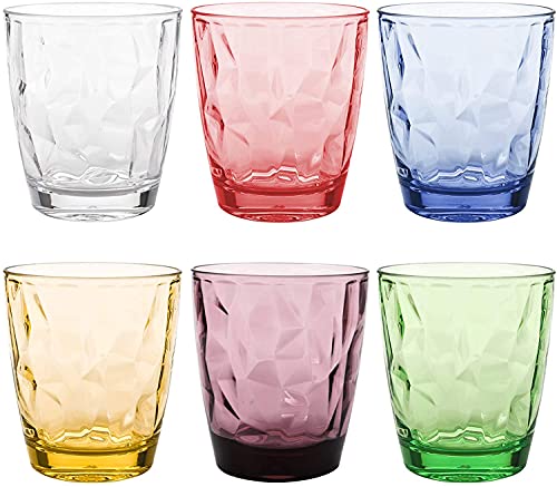 Vikko - Bicchieri da cucina spessi e resistenti, lavabili in lavastoviglie, bicchieri in vetro Highball resistenti per acqua, succo, latte, soda – Set di 6 bicchieri da acqua alti trasparenti