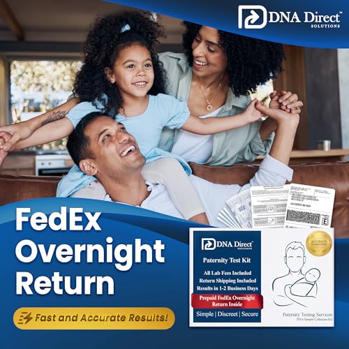Image of DNA Direct - Reliable At-Home Paternity Test for Child and Father, Fast and Dependable Paternity Test Results in 1-2 Days, All Lab Fees and FedEx Overnight Return Included