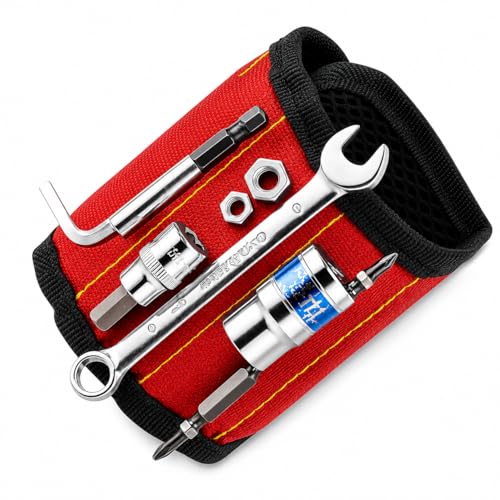 Gifts for Men Magnetic Wristbands for Men Tools Magnetic Wristbands Tools Birthday Gift for DIY Magnetic Wristband for Screws Lightweight Adjustable Strap Gadgets Dad Birthday Gadgets