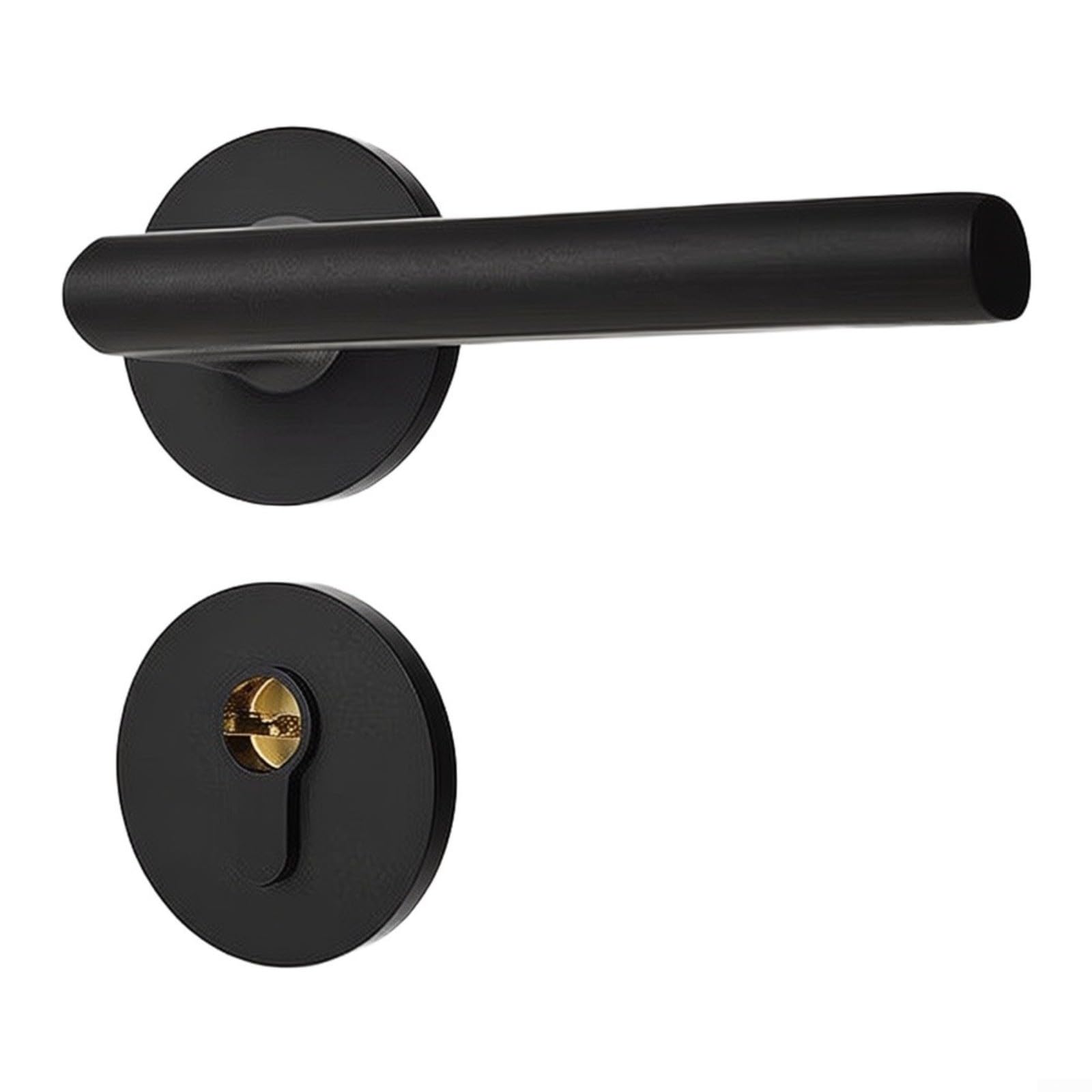 Serrure de porte noire avec piège magnétique en acier inoxydable