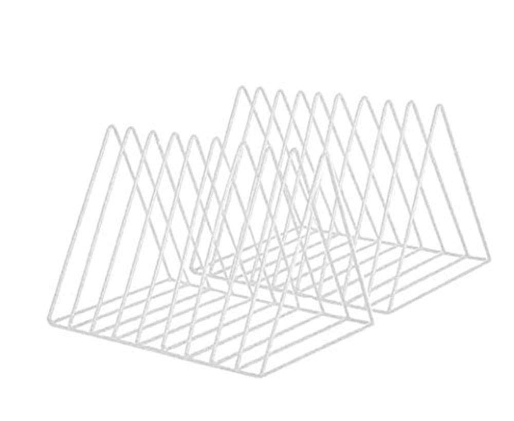 Portariviste In Ferro Triangolare | 2 Pezzi | Design Moderno | Per Casa E Ufficio | Nero | 25.9x18x18cm - Foto 2