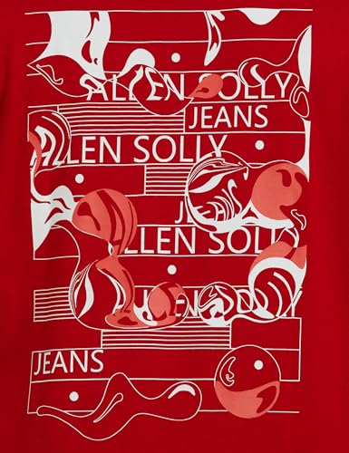 Image of Allen Solly Men's Cotton T-Shirt | Drop Shoulder | Back Print | Regular Fit | Casual Streetwear Style