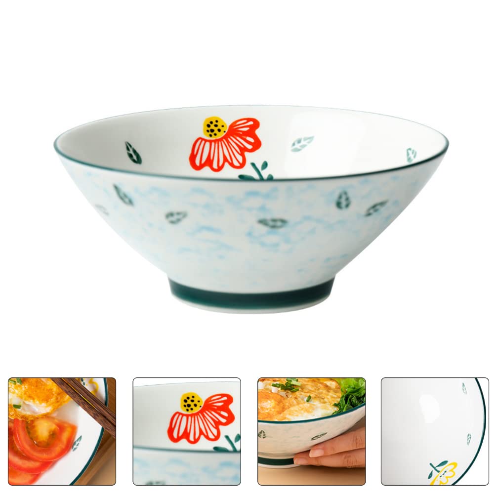 Cuencos de cerámica para Cereales, Cuencos de Porcelana, Cuencos de cerámica para Sopa, Pasta, Ensalada y arroz, microondas, lavavajillas, 8 Pulgadas
