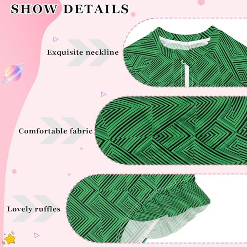 Green and Black Squares Girls Long Sleeve Rashguard Swimsuit UV Protection One-Piece Swimwear Bathing Suit B04050424