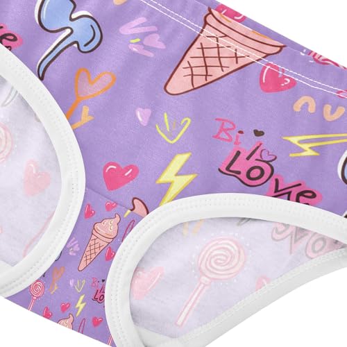 Colorful Ice Cream Cones Toddler Girls's Underwear 2T 202c12164
