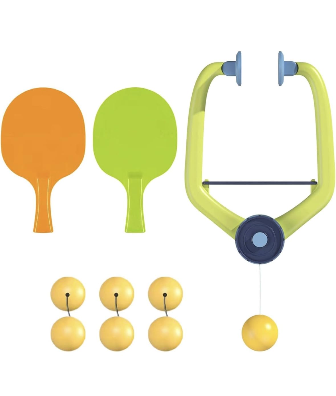Buzz Cool Indoor Hanging Table Tennis Kit for Kids | Table Tennis Set with Hanging Ball for Kids | Portable Set Perfect for Indoor Play | Indoor Table Tennis Trainer with 2 Bats, 6 Balls (B0D9FM9V65) Amazon Price History, Amazon Price Tracker