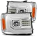 AlphaRex 07-13 GMC 1500HD PRO-Series Projector Headlights Plank Style Chrm w/Activ Light/Seq Signal