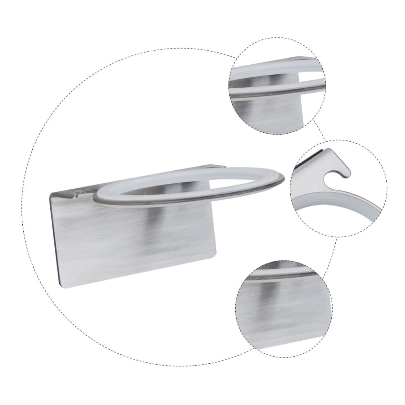 DOITOOL 3pezzi Supporto Per Asciugacapelli Da Muro Acciaio Inossidabile Organizer Per Phon Facile Installazione e Design Moderno Per Bagno e Camera Da Letto Pratico e Resistente