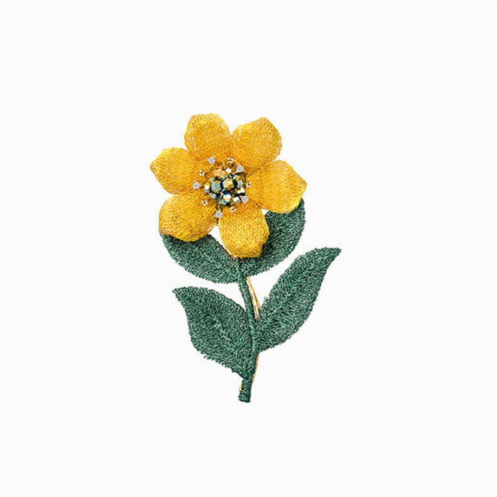 Sonnenblumen handgefaltete Blumenbrosche Frauenkleidung Accessoires Corsage Brosche