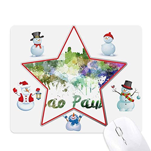 Tapis de souris aquarelle Sao Paulo en tissu premium pour professionnels
