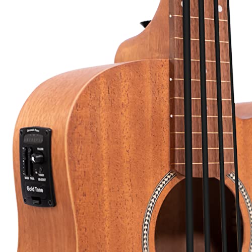 Gold Tone M-BassFL 23-Inch Scale Fretless Acoustic-Electric MicroBass with Gig Bag - Image 4