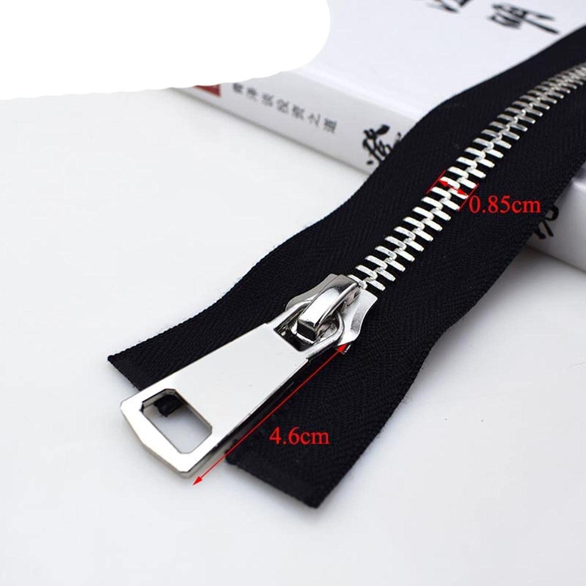 Estrattore Ziper, fissatore di cerniere, Sliders Zipper,Sewing Zips,Ended Zip Fasteners,1/2pc 10# Metal Large Zippers Open-end Zip for Jacket Leather Coat Ultra Wide