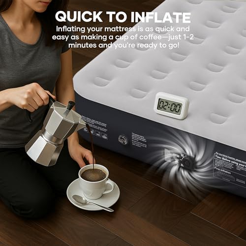 InnoTruth Camping Air Mattress Bed, Full Size with Built in Pump, Family Choice Award Winner-Ideal for Travel & Outdoor