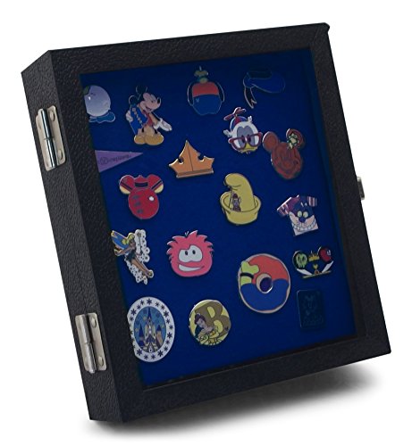 Hobbymaster Pin Collector's Compact Display Case for Disney, Hard Rock, Olympic, Political Campaign & Other Collectible pins, Holds 20-50 pins (Blue)