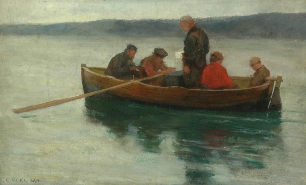 Pintura murales decor de lienzo histórico de las Tierras Altas de Ernest Sichel 60x90cm 5