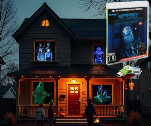 AtmosFX Spooky Halloween Hollusion Vol 1 Digital Decoration on USB Includes 8 Atmosfx Video Effects for Hallloween