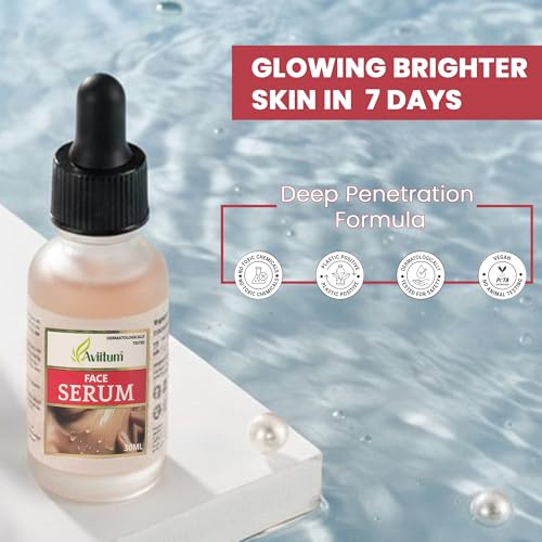 Image of Face Serum 30ml, 10% Niacinnamide(Vitamin B3), Hydrates, Brightens & Revitalizes Skin, Lightweight Daily Use, Safe for All Skin Types, Paraben & Sulphate-Free, Dermatologically Tested