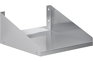 AmGood Stainless Steel Wall Shelf with Side Guards (24" Long X 24" Deep)