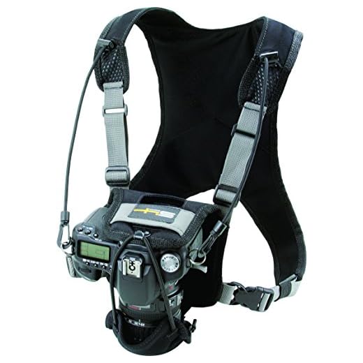S4 Gear LockDownX Hands Free Camera Harness Strap for SLR Nikon, Canon, Sony, and More, Black